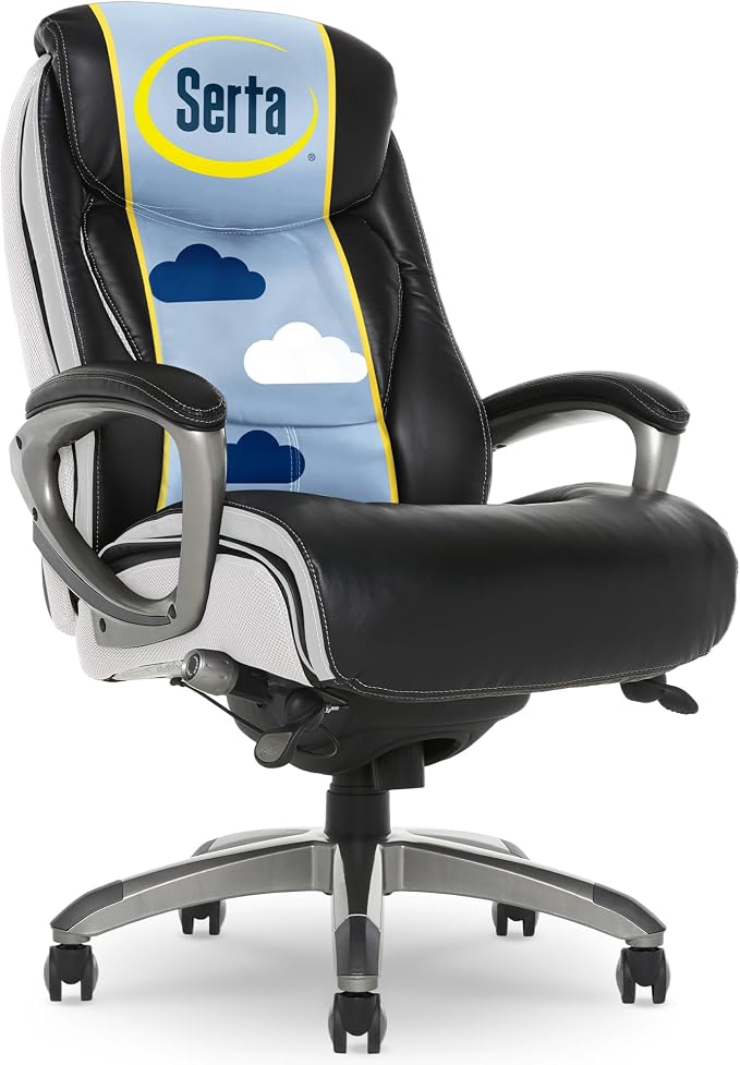Serta® Lautner Executive Home Office Desk Chair, Ergonomic High-Back by Serta