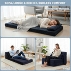 Tiita Convertible Folding Sofa Bed Single Size - Image 4