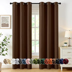 MIULEE Blackout Curtains for Bedroom 2 Panels 40 x 84 Inch Long Brown | Thermal by MIULEE