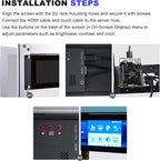 GeeekPi 7.84 inch 1280x400 LCD Touch Screen 2U Rack Mount Monitor - Image 8