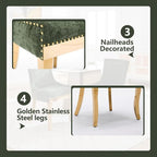 Upholstered Dining Chairs Set of 2, Modern Fabric Side Chairs - Image 6