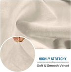 H.VERSAILTEX Velvet Stretch Individual Couch Cushion Cover Plush Cushion - Image 5