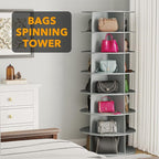 SpaceAid 7 Tier Rotating Shoe Rack Tower, Spinning Shoe Display Lazy Susan - Image 5