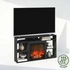 Furinno Jensen Fireplace TV Stand, NO Heat Decorative Electric Fireplace Corner - Image 4