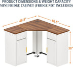 GDLF Corner Bar Cabinet with Fridge Space, Corner Coffee Bar Station with - Image 2