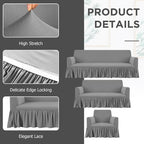 Fanfanwin 3 Pcs Sofa Slipcover Set - Image 3