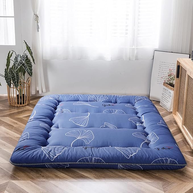 MAXYOYO Leaf Printed Japanese Futon Floor Mattress, Thicken Sleeping Pad Floor - Image 6