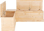 Linon Harris Unfinished Wood Backless Nook - Image 13