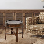 Farmhouse Whiskey Barrel End Table, Round Wood Barrel Side Table, Rusitc Wine - Image 7