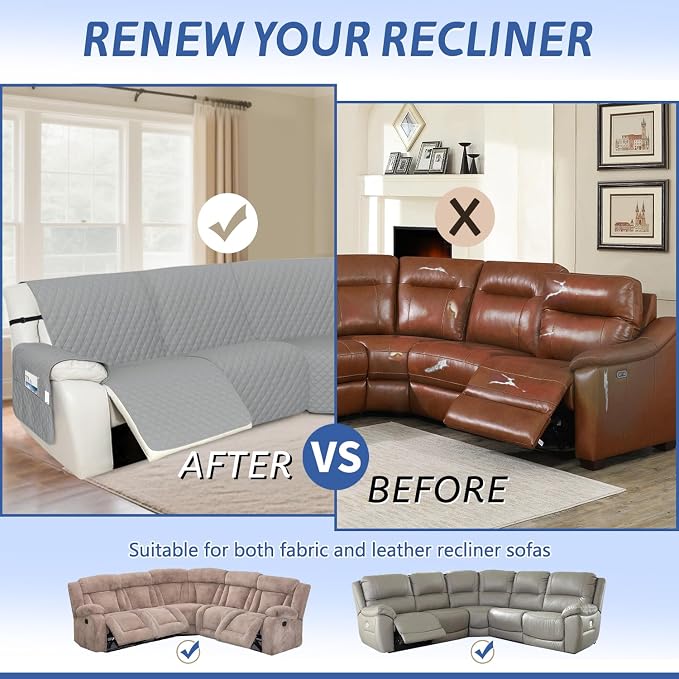Arfntevss Recliner Sectional Couch Covers 1OO% Waterproof L Shape Sofa Cover - Image 6
