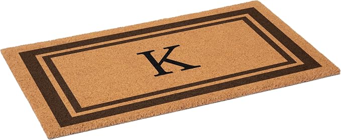 Calloway Mills 152982436K Brown Border 24" x 36" Monogram Doormat - Image 4