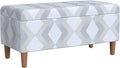 HomePop Malmo Decorative Storage Bench -Natural Woven Geo by HomePop