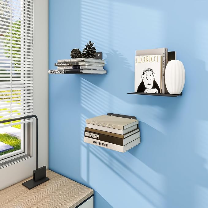 FENTEC Floating Book Shelves for Wall, Wall Mounted Invisible Floating Bookshelf - Image 2