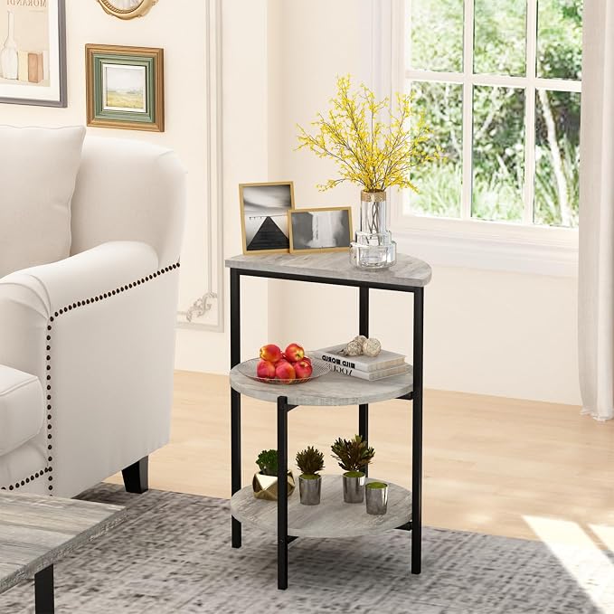AWQM Faux Marble Table Set, Coffee Table & 2 Side Table, Faux Marble Tabletop - Image 4