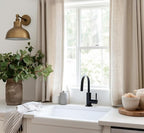 YoungsTex Linen Semi Sheer Curtains 45 Inch Length 2 Panels - Image 7