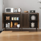 Kiasthome Buffet Cabinet with Wavy Fluted Doors, Sideboard Storage Cabinet with - Image 6