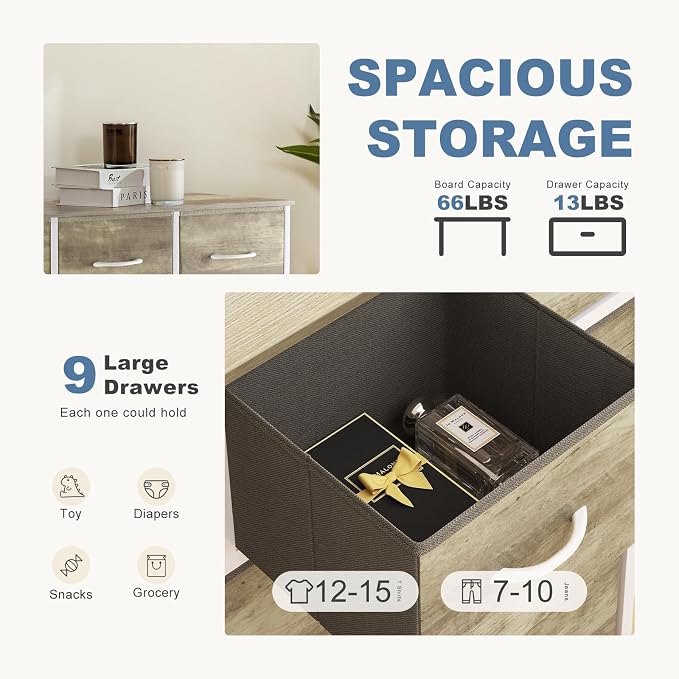 DUMOS Dresser for Bedroom, Storage Organizer - Image 4