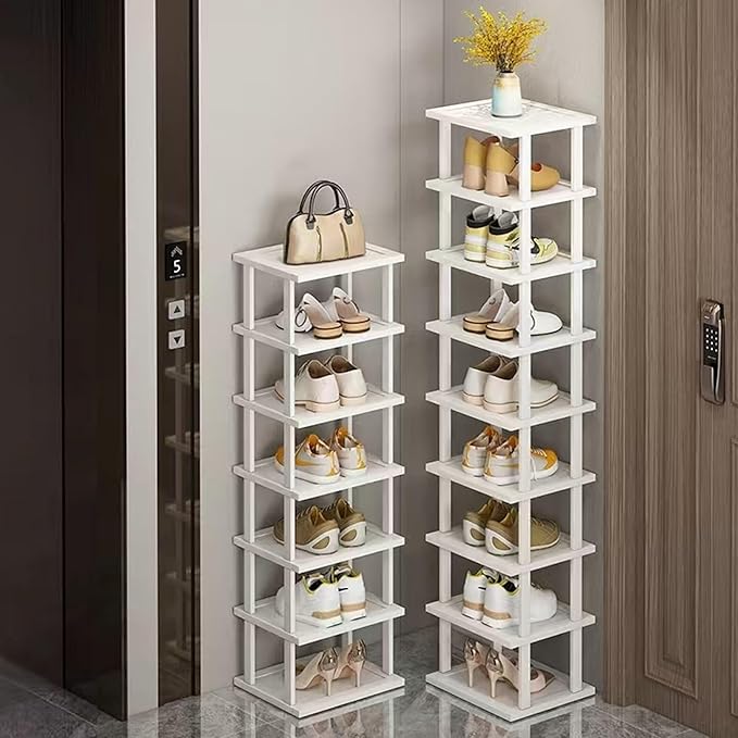 Bamboo Shoe Rack 12 Tier- Vertical Shoe Rack - Image 6