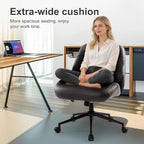IWMH Leather Office Chair with Removable Armrests，Mid-Back Ergonomic Desk Chair - Image 6