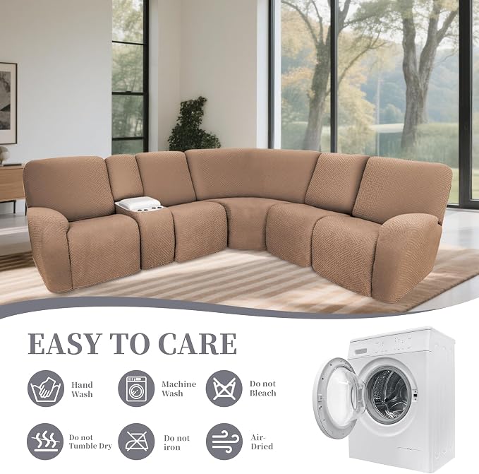 100% Waterproof Sectional Recliner Couch Covers - Image 8