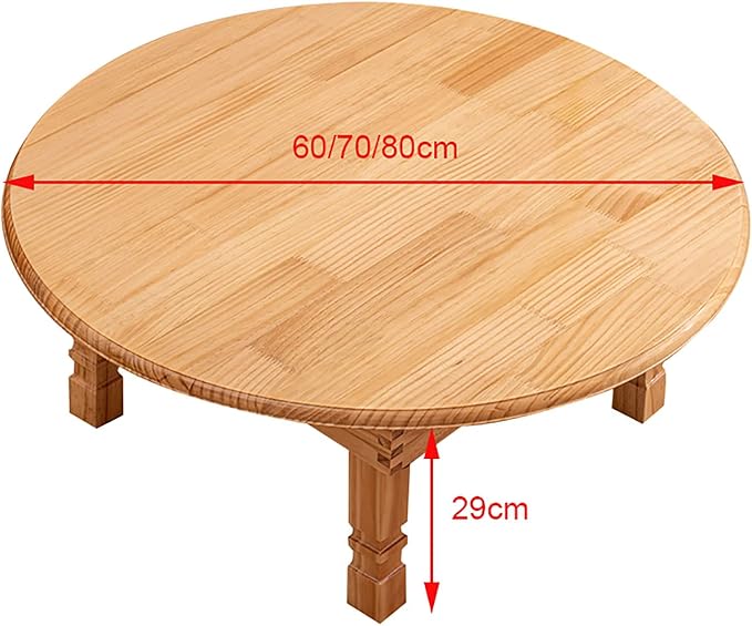 Folding Round Korean Solid Wood Table: Ideal - Image 3