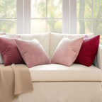 MIULEE Soft Corduroy Decorative Throw Pillow Covers Pink Series 20x20 | Set of 4 - Image 3