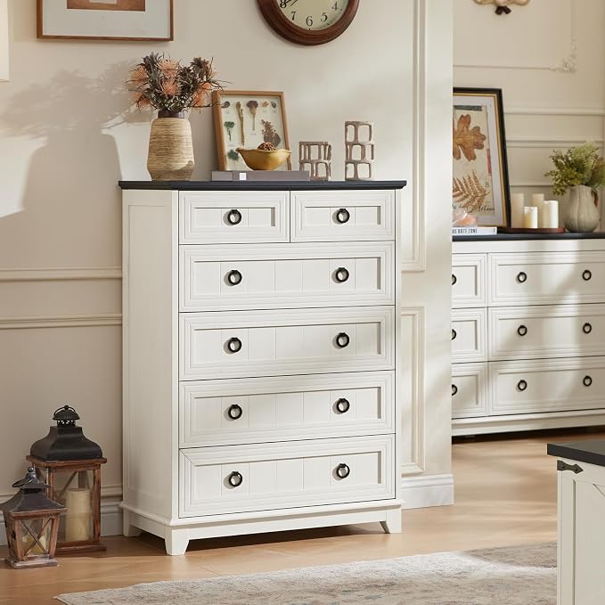 Joaxswe Farmhouse 6 Drawer Dresser - Image 8