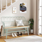 DIBRATY Entryway Bench, Spindle Back Wooden Dinning Bench, Farmhouse Foyer Bench by DIBRATY