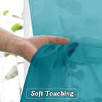2 Panels Turquoise Semi Sheer Valance - Image 4