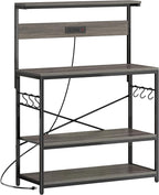 SUPERJARE Bakers Rack with Power Outlets, Microwave Stand, 39.4 X 14.3 Inch by SUPERJARE