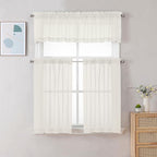 Chyhomenyc Sheer Valances for Windows, Light Filtering Small Window Curtains - Image 2