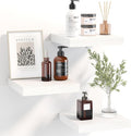 Fixwal 8inch Floating Shelves for Wall, Small White Shelves Wall Mounted Shelf by Fixwal