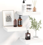 Fixwal 8inch Floating Shelves for Wall, Small White Shelves Wall Mounted Shelf by Fixwal