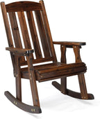 VINGLI Heavy Duty 600 LBS Outdoor Wooden Rocking Chair by VINGLI