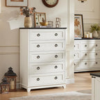 Joaxswe Farmhouse 5 Drawer Dresser - Image 6