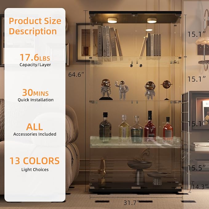 FANYUSHOW Glass Display Cabinet - Image 5