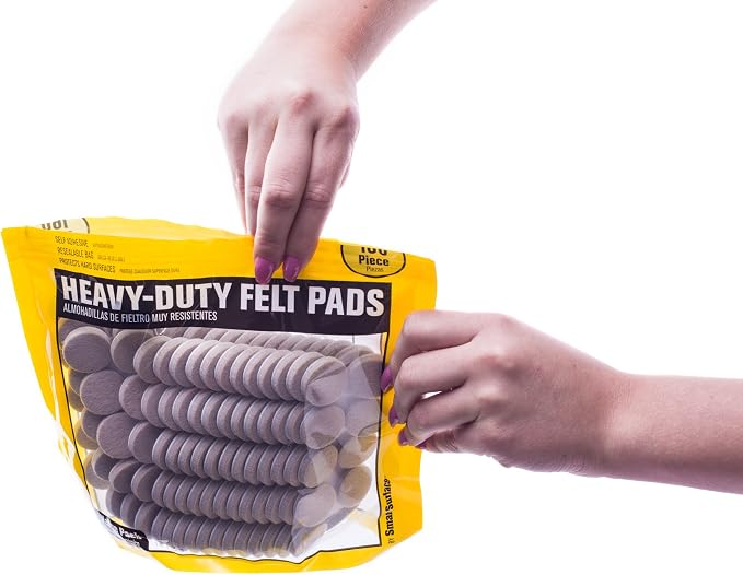 Smart Surface 8727 Heavy Duty Self Adhesive Furniture Felt Pads 1-Inch Round - Image 4