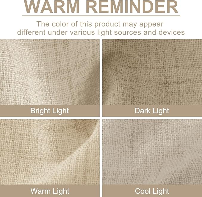 Faux Linen Total Blackout Curtains - Image 9