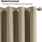 100% Blackout Linen Textured Curtains 84 Inch Long, Plaza Taupe | 100% Blackout - Image 6