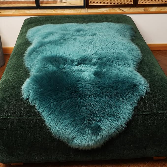 LLB Genuine Sheepskin Area Rug Wool Rug Fur Carpet Fluffy Shaggy Fur Rug - Image 3