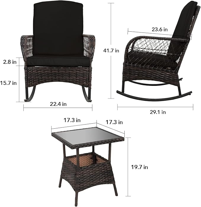 LEVELEVE Patio Furniture Set Outdoor Rattan Chair Wicker Sofa Garden - Image 4
