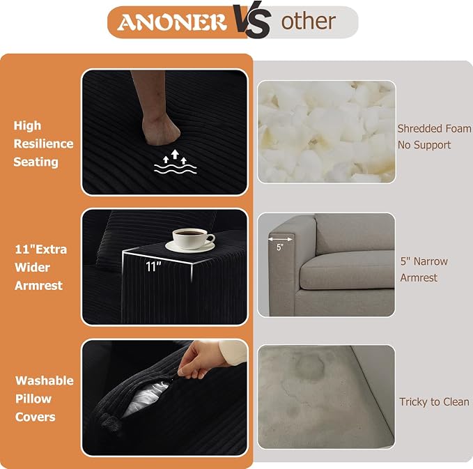 ANONER 103” Modular Sectional Sofa - Image 3