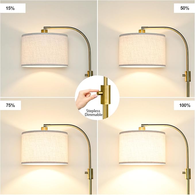 Nintiue Upgraded Modern Arc Dimmable Tall Standing Floor Lamp - Image 3
