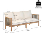 Christopher Knight Home 5-Piece Acacia Wood Patio Furniture Set - Image 5