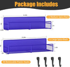 Magnetic Spice Rack for Refrigerator, 2 Pack 100% Metal Strong Magnet Shelf - Image 2