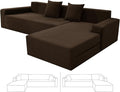 ZNSAYOTX Sectional Couch Covers, Stretch Jacquard Slipcovers by ZNSAYOTX