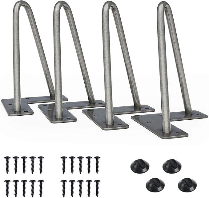 SMARTSTANDARD 6 Inch Heavy Duty Hairpin Furniture Legs, Metal Home DIY Projects by SMARTSTANDARD