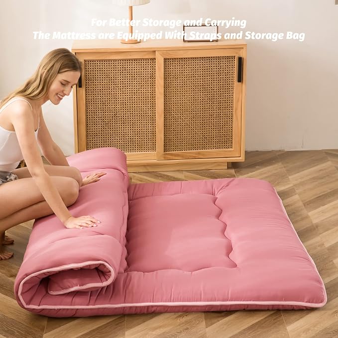 MAXYOYO Japanese Floor Mattress Futon Mattress, Thicken Sleeping Pad Foldable - Image 2