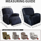 ANARACHON Recliner Chair Covers Leather Like, 4 Pieces Recliner Cover - Image 3