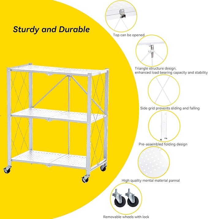 BRIAN & DANY 3-Tier Foldable Storage Shelves - Image 4